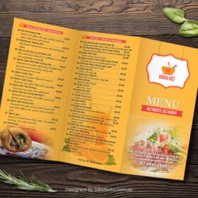 Premium Restaurant Bar Menu Design