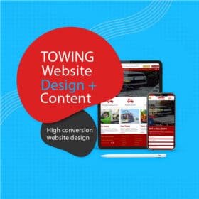 High Conversion Towing Website Design + Contents